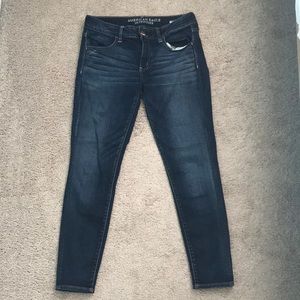 american eagle super stretch dark wash jeans